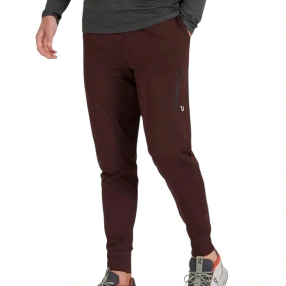 Vuori Performance Sweatpants Mens S RedActivewear Drawstring Zipper Joggers - Picture 10 of 10